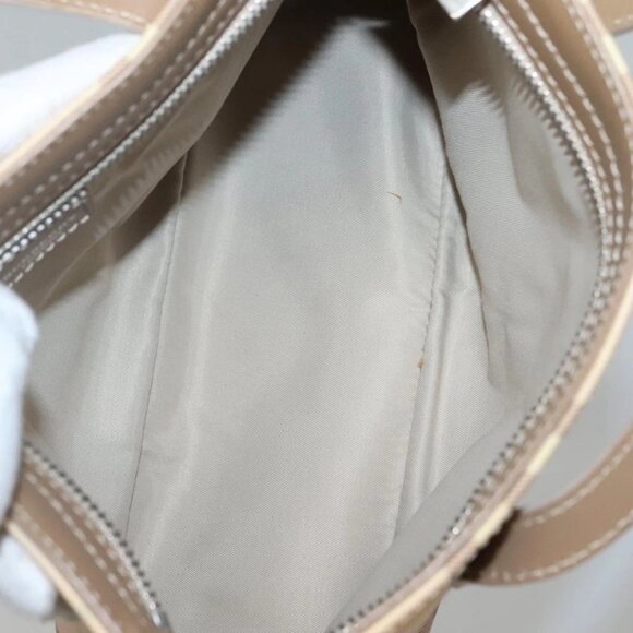 BURBERRY Nova Check Hand Bag PVC Beige Silver - Picture 10 of 16